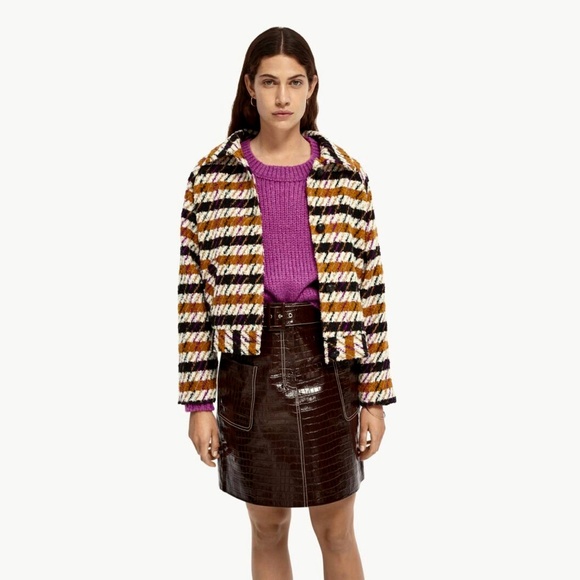 Scotch & Soda | Wool Blend Houndstooth Check Jacket | NWT - Picture 5 of 14